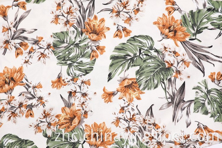 Factory Printed 120gsm Textile Dress Moss Crepe 